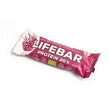 Glutenvrije biologische frambozen-eiwitreep, 47 g, Lifebar