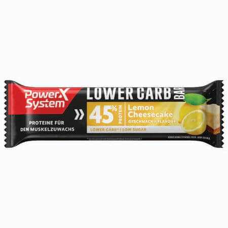 Citroen&amp;Secake eiwitreep Lagere koolhydraten, 40g, Power system