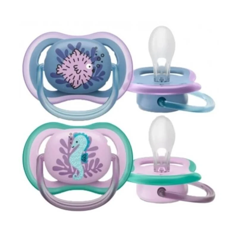 Avent Ultra Air-fopspenen – 2 orthodontische siliconenfopspenen, 6–18 maanden
