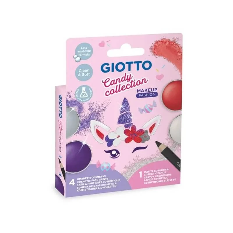 Giotto Candy Collection Fashion Make-upset - 4 oogschaduws + 1 eyelinerpotlood