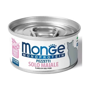 Monge Pezzetti Alleen varkensvlees - Natvoer voor katten 80 g