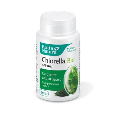 Chlorella Bio, 500 mg, 60 tabletten, Rotta Natura