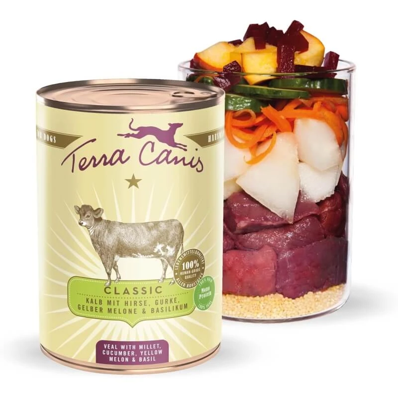 Terra Canis Classic Kalfsvlees - Compleet natvoer voor volwassen honden, 400 g