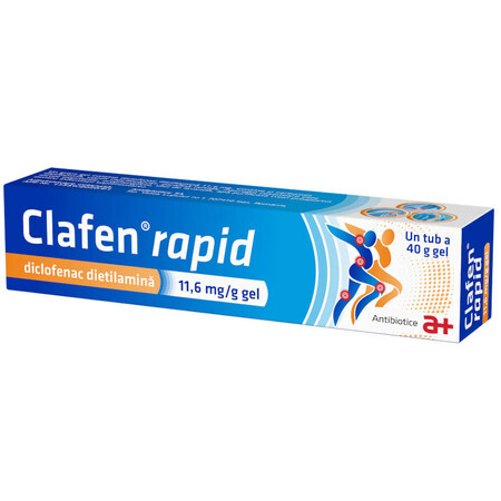 Clafen Rapid, 11.6 mg/g gel, 40 g, Antibiotice SA