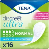 Tena Discreet Ultra - 16 compresas normales para la incontinencia urinaria