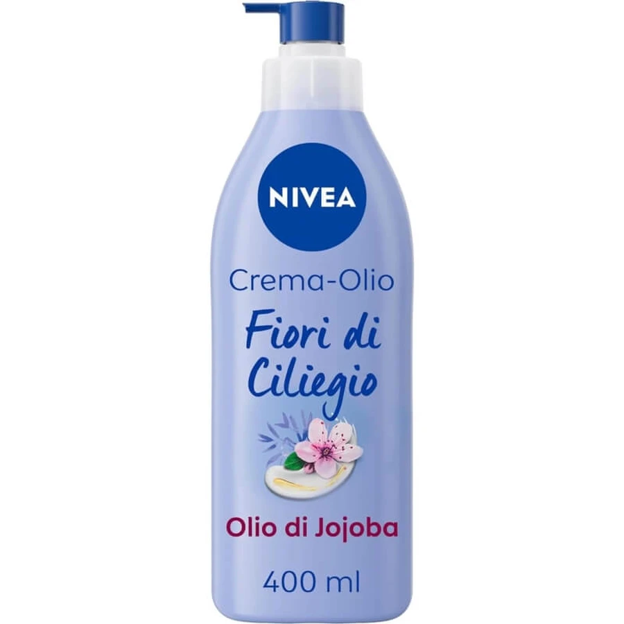 Nivea Flor de cerezo y aceite de jojoba - Crema corporal en aceite para piel normal y seca, 400 ml