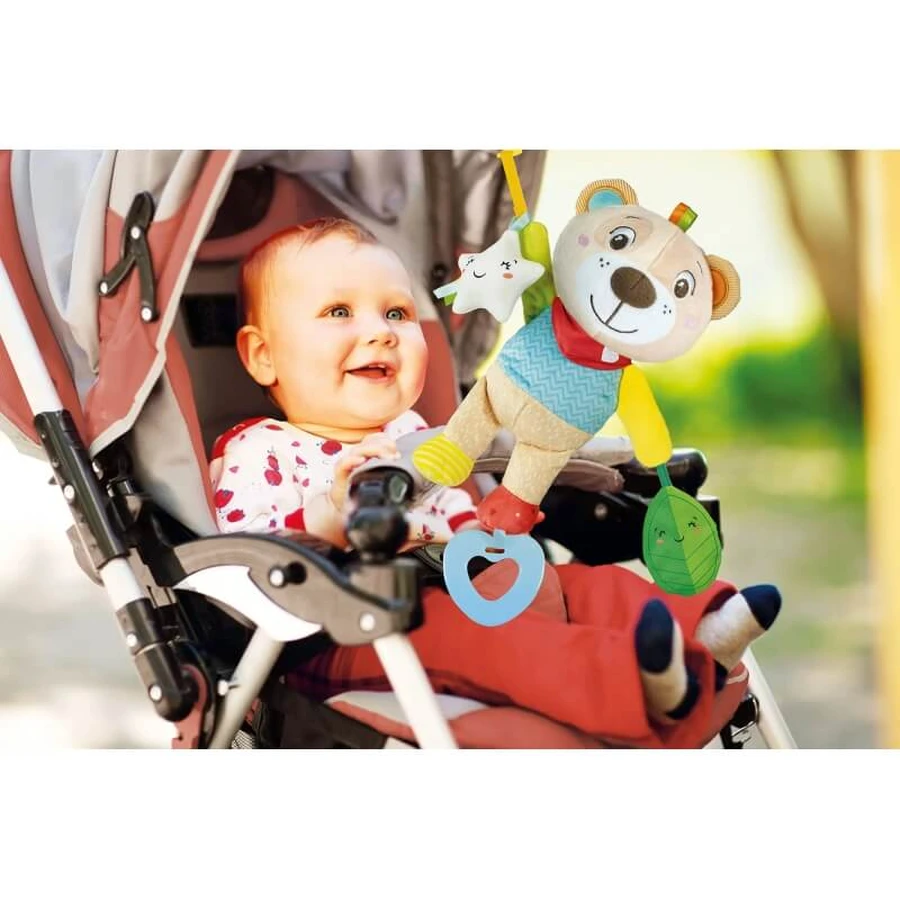 Clementoni Easy-peasy Soft Bear – Spielzeug für den Kinderwagen ab 0 Monaten