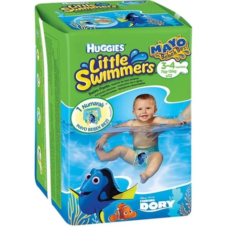 Huggies Little Swimmers zwemluiers, maat 3-4 (7-15 kg), verpakking van 12 stuks