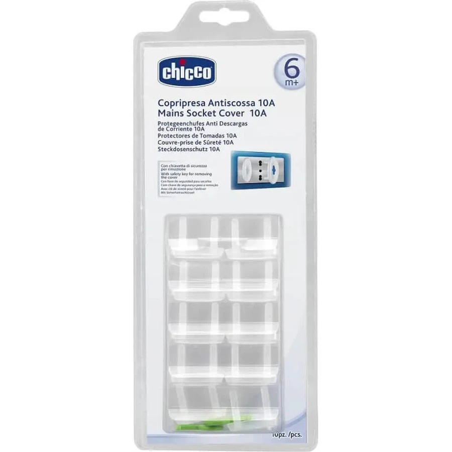 Chicco kindveilige stopcontactafdekkingen, set van 10 (10 stuks)