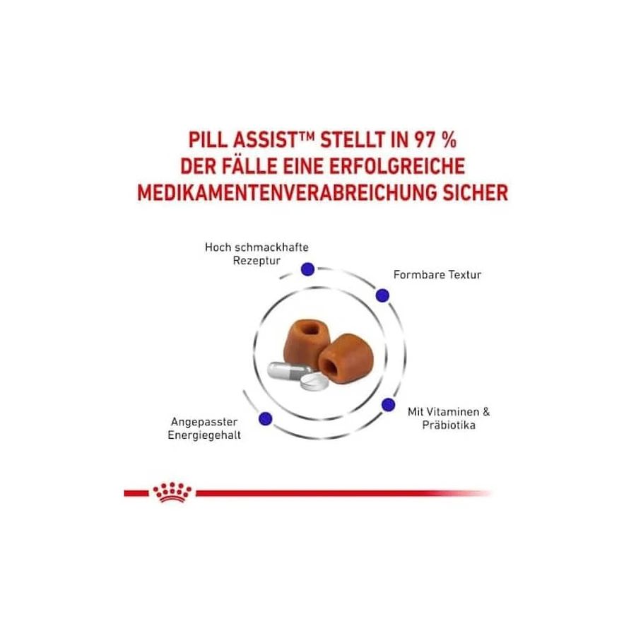 Royal Canin Pill Assist – hrană pentru câini de talie medie și mare, menită să faciliteze administrarea comprimatelor, 224 g