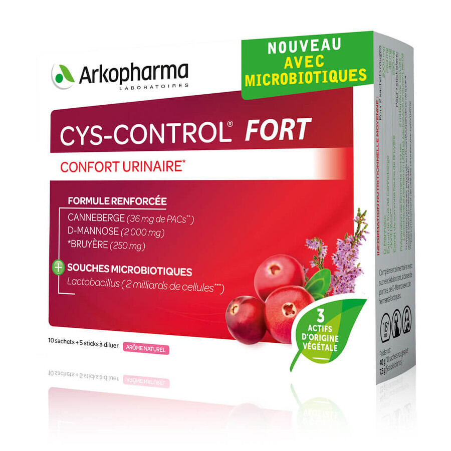 Cys-Control Fort, 10 Beutel + 5 Riegel, Arkopharma