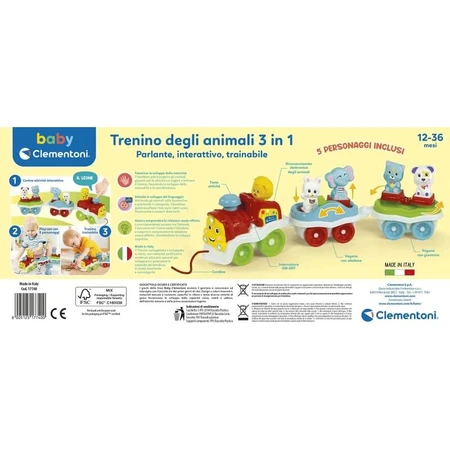 Clementoni 3-in-1 Dierentrein - Interactief speelgoed
