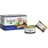 Schesir pour chiens, lot de 4 x 85 g au thon et au bar - Aliment complet pour chiens adultes