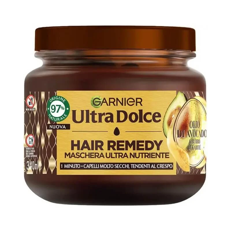 Garnier Ultra Gentle Hair Remedy met avocado-olie en sheaboter - Ultra-voedend masker 340 ml