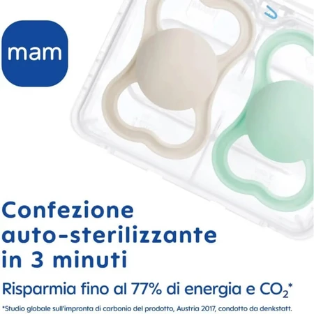 Mam Air 2-6 mois - Lot de 2 tétines en silicone - Rose
