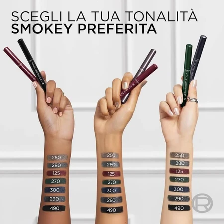 Sombra de ojos en barra Le Shadow Stick de L'Oréal Paris, n.º 490, All Night Black