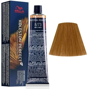 Wella Koleston Perfect Me+ – Haarfarbe Nr. 8/73 Hell-sandblond mit goldenen Strähnchen