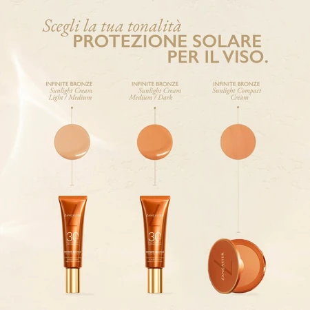 Lancaster Infinite Bronze Tinted Protection Sunlight Compact Cream SPF 50 – fond de ten compact 9 g