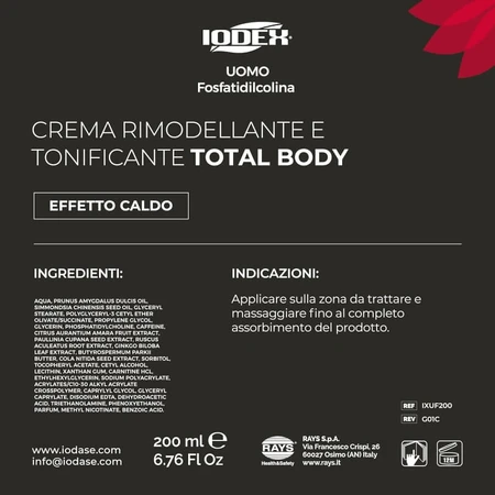 Iodase pentru bărbați cu fosfatidilcolină – tratament remodelant cu efect de căldură, 200 ml