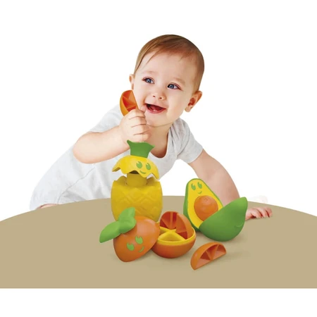 Clementoni Baby Clementoni Fruitpuzzel – 3 fruitstukjes om in elkaar te passen, 12–36 maanden