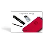Kit para ojos «Diego dalla Palma Ciglione»: máscara de pestañas Ciglione negra + lápiz de ojos n.º 01 + desmaquillante bifásico + bolso de mano rojo