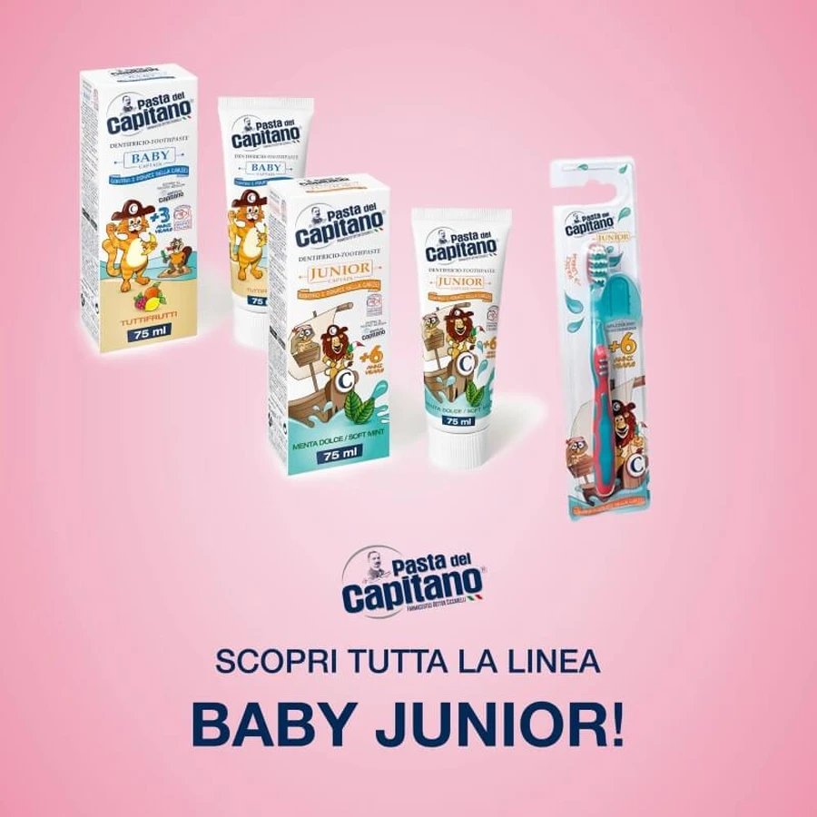 Pasta del Capitano – pasta do zębów dla dzieci o smaku truskawkowym (od 3 lat) 75 ml: ceny i cechy
