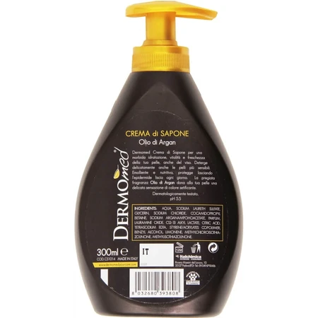 Aceite de argán Dermomed - Crema jabonosa 300 ml