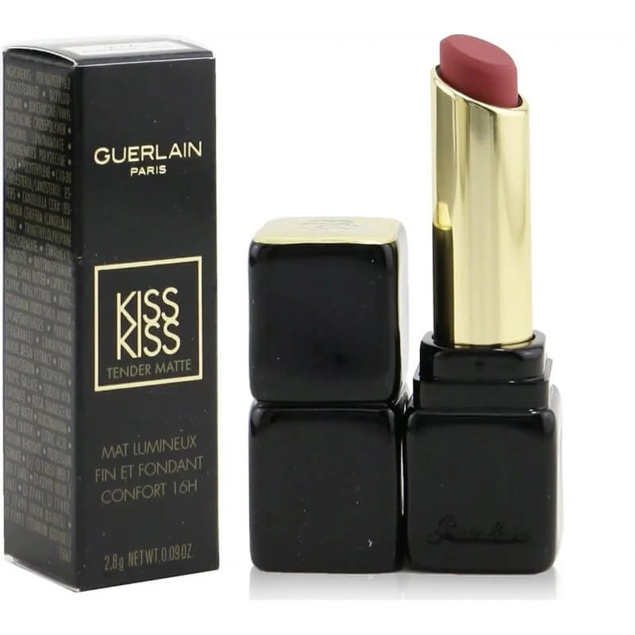 Guerlain KissKiss Tender Matte - Rouge à lèvres mat lumineux n° 214 Romantic Nude