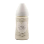 Suavinex Special - Silicone Baby Bottle with 3-Position Nipple, 0m+, 270 ml