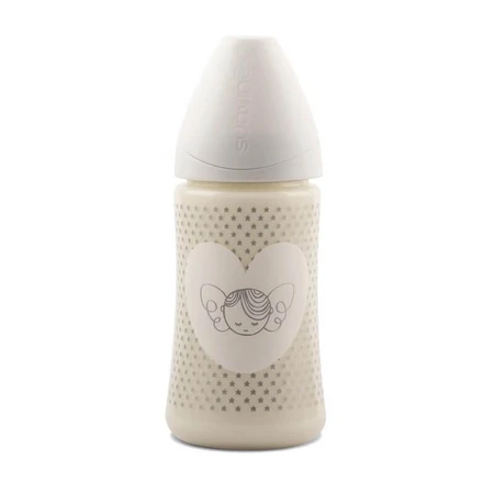 Suavinex Special - Silicone Baby Bottle with 3-Position Nipple, 0m+, 270 ml