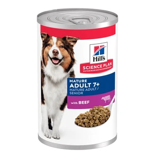 Hill's Science Plan Mature Adult 7+ Bœuf - Aliment complet pour chiens âgés, 370 g