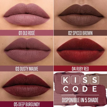 Veralab Overskin Kiss Code - Matte vloeibare lippenstift nr. 01 Old Rosé