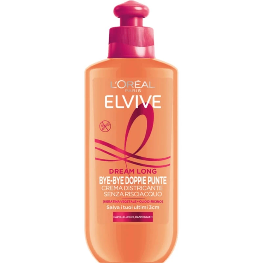 Elvive Dream Long Bye Bye Split Ends - Leave-in detangling cream for damaged ends and long hair, 200 ml