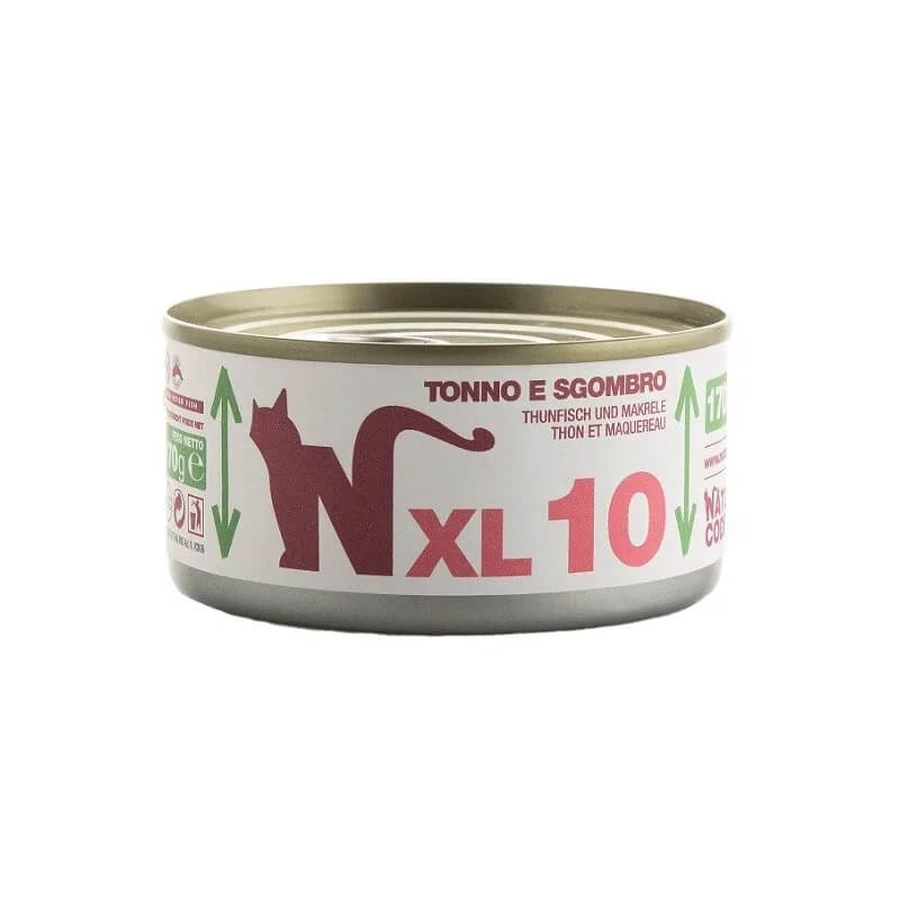 Natural Code XL 10 Tonijn en Makreel - Compleet voer voor volwassen katten, 170 g