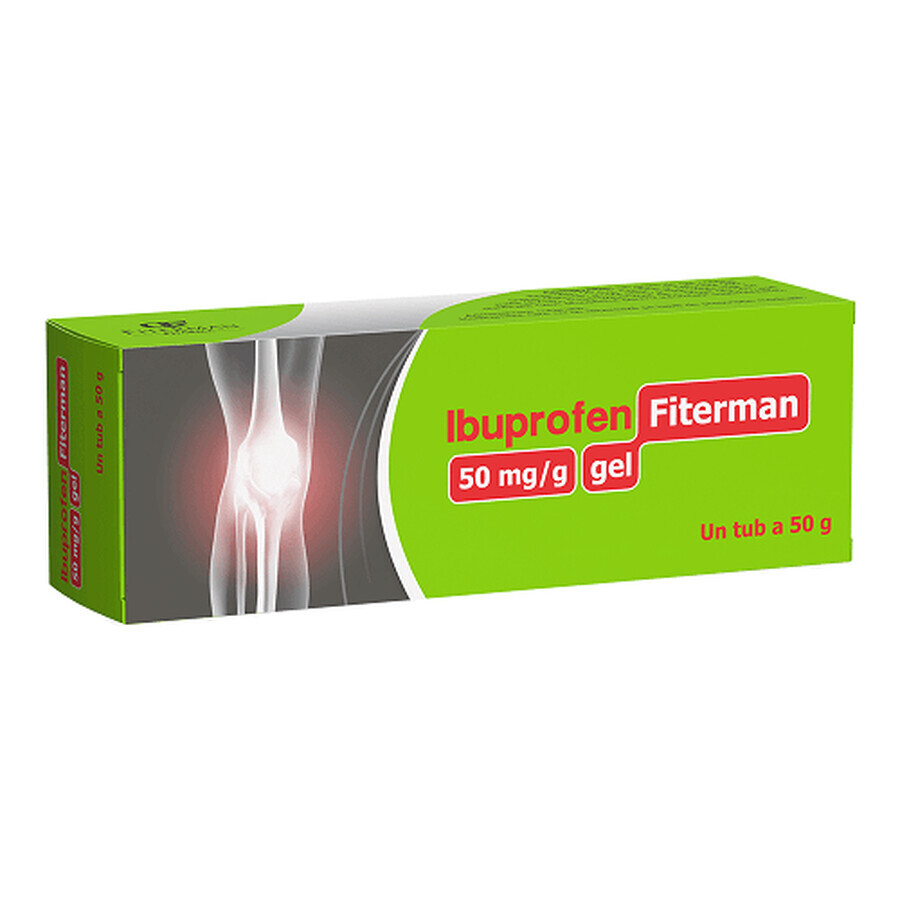 Ibuprofen Fiterman, 50 mg/g Gel, 50 g, Fiterman Pharma