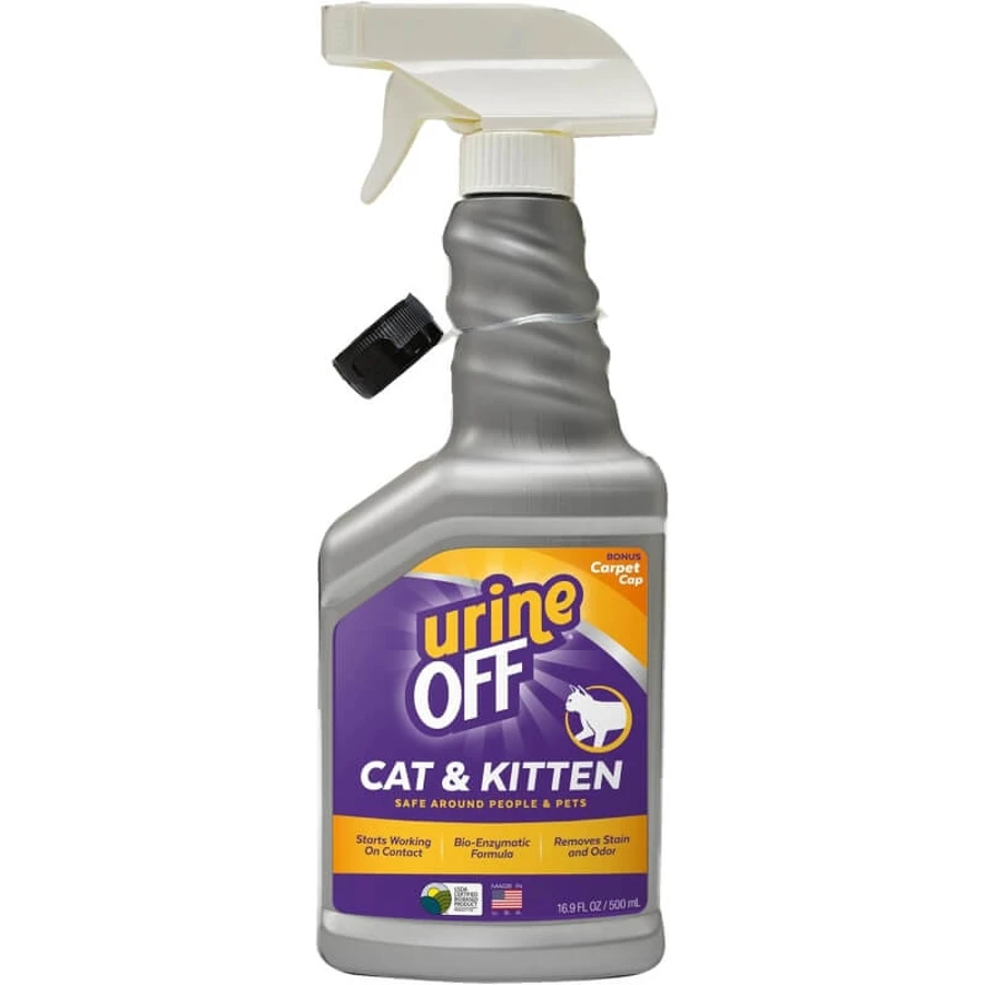 Wonderfood Urine Off - Enzyme-Based Stain and Odor Remover for Cat and Kitten Urine, 500 ml