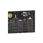 Carioca Metallic Creator – 4 cartoane negre, 8 markere metalice cu vârf fin, 2 vopsele solide, 2 lipici cu sclipici și 1 foarfecă