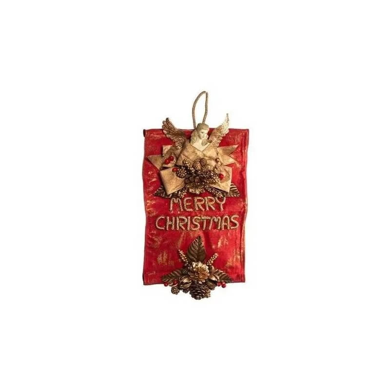 Dgs rood-gouden deurbordje met een engel