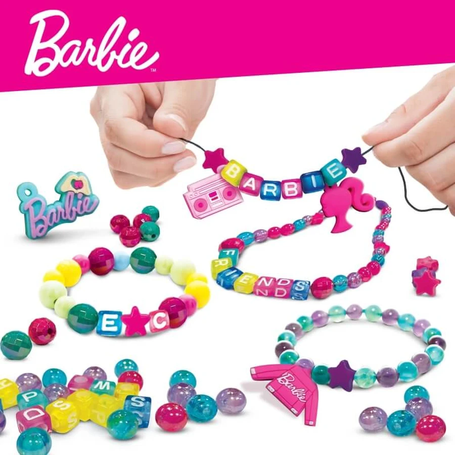 Lisciani Barbie - sac à bijoux fantaisie - kit de création de bracelets