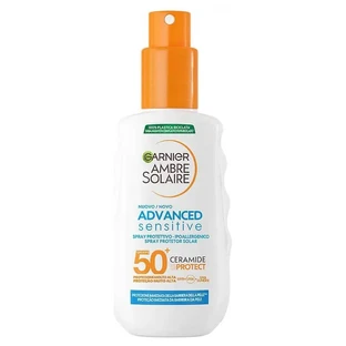 Garnier Zonnebrandcrème SPF 50+ Spray, Ambre Solaire Sensitive voor volwassenen, Ceramide Protect, zeer hoge bescherming, 150 ml