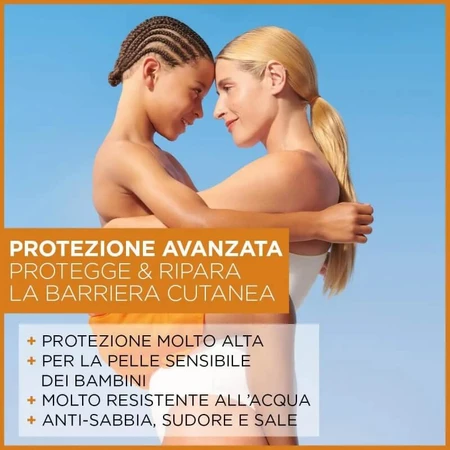Garnier Zonnebrandcrème SPF 50+ Spray, Ambre Solaire Sensitive voor volwassenen, Ceramide Protect, zeer hoge bescherming, 150 ml