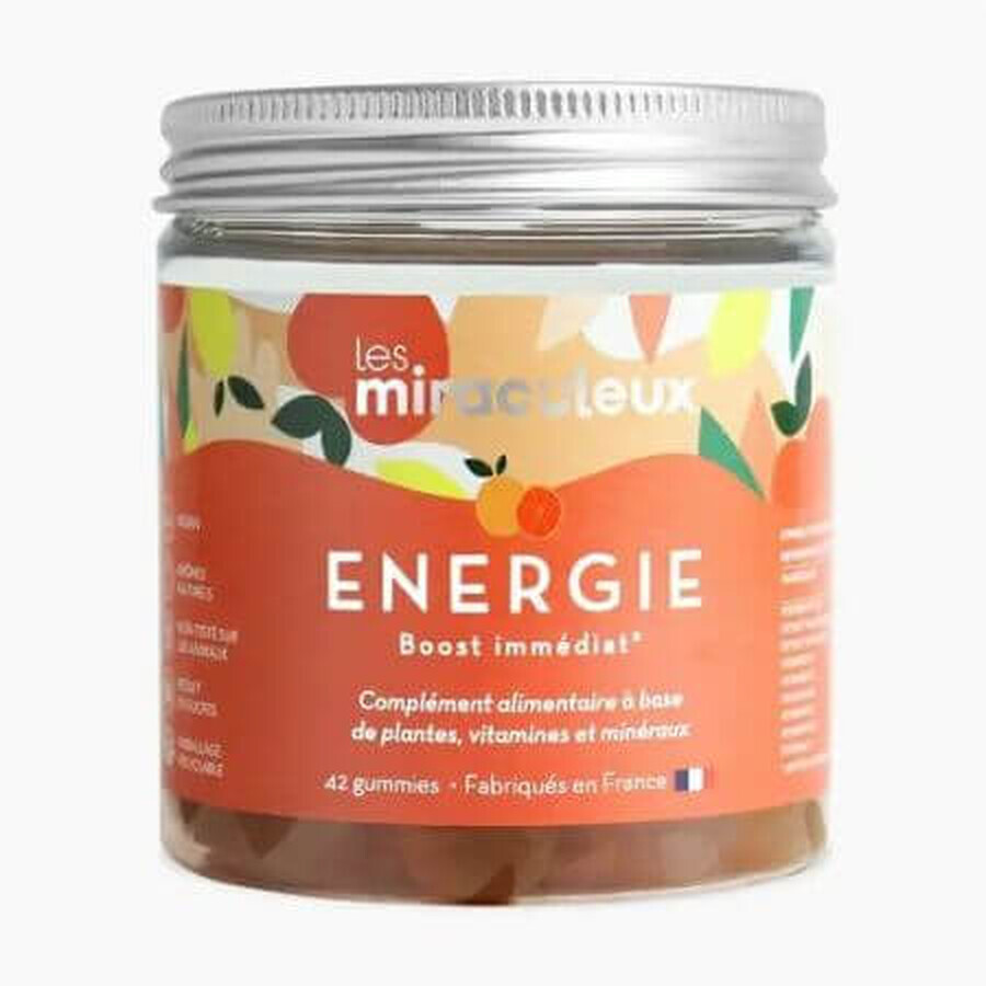 Gelatine gommose energetiche, 42 pezzi, Les Miraculeux