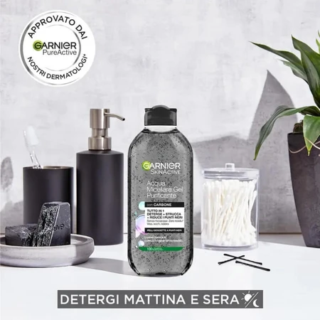Garnier Skinactive - Zuiverende micellaire watergel met houtskool, 400 ml