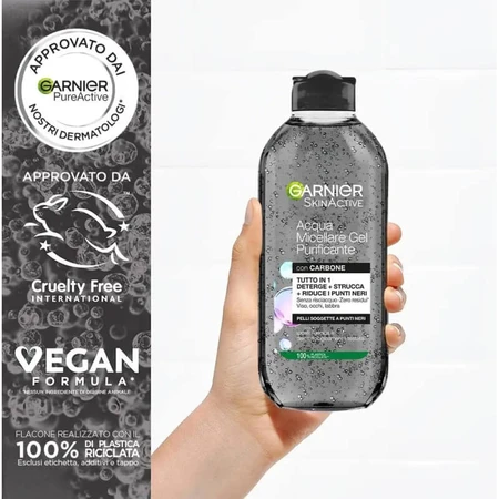 Garnier Skinactive - Zuiverende micellaire watergel met houtskool, 400 ml