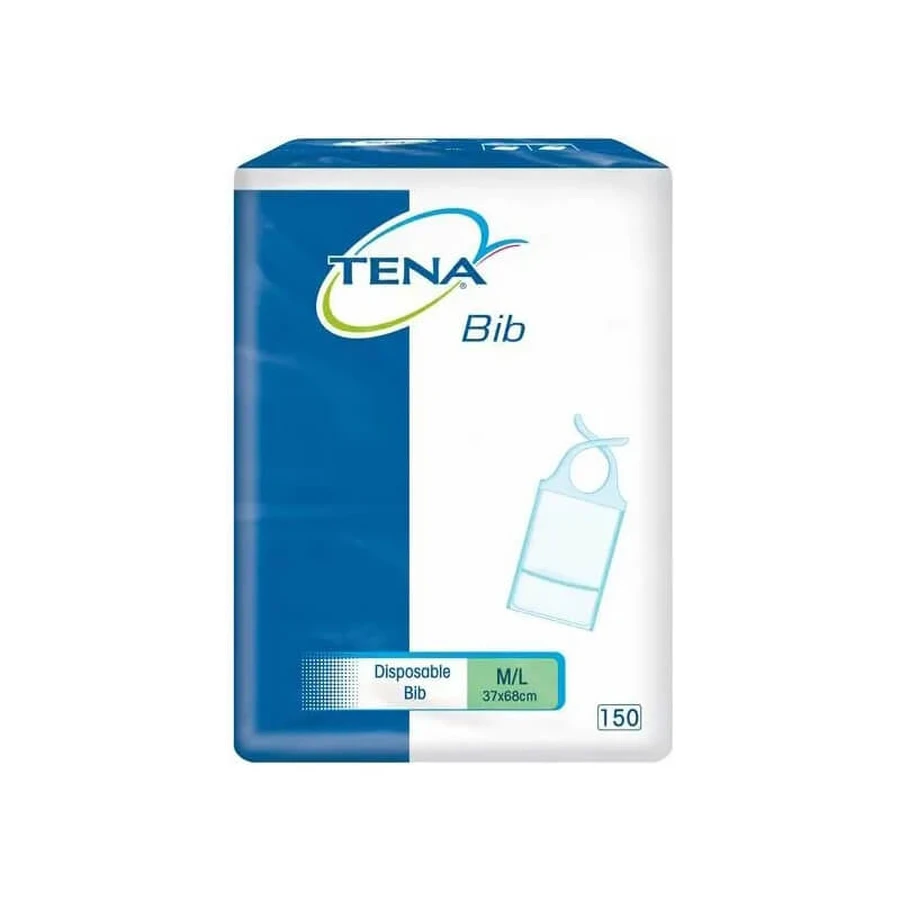 Tena Bib - 150 wegwerp-slabbetjes, maat M/L