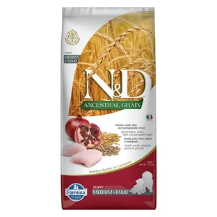 Farmina N&amp;d ancestral grain puppy pollo e melograno - alimento completo per cani cuccioli di taglia media e grande 12 kg