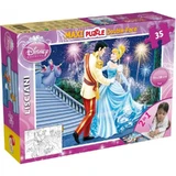 Lisciani Maxi dubbelzijdige puzzel, 35 stukjes, Assepoester, 46546
