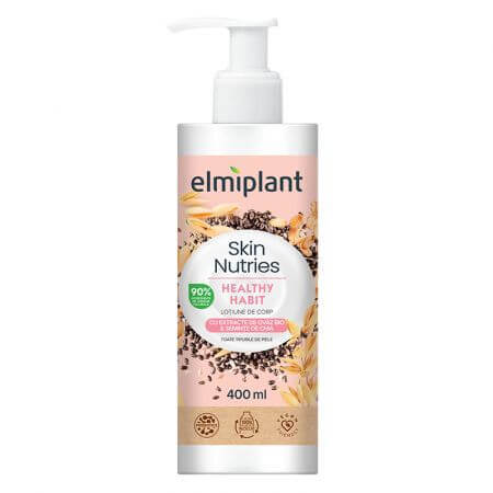 Lotion corporelle à l'extrait d'avoine biologique et aux graines de chia Skin Nutries, 400 ml, Elmiplant