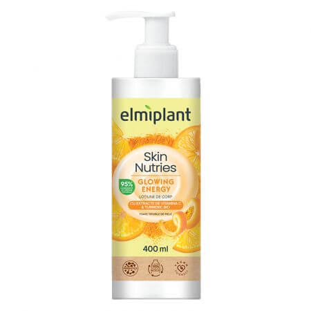 Lozione per il corpo con estratto di vitamina C e curcuma biologica Skin Nutries, 400 ml, Elmiplant