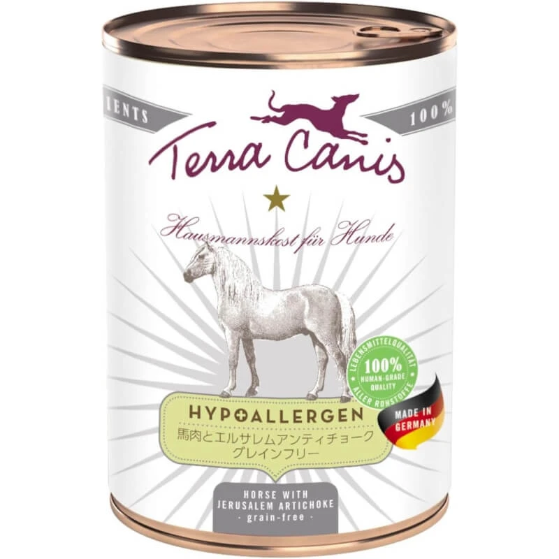 Terra Canis Hypoallergeen Paard met aardpeer - Compleet natvoer voor volwassen honden, 400 g